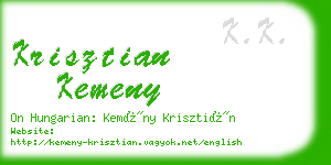 krisztian kemeny business card